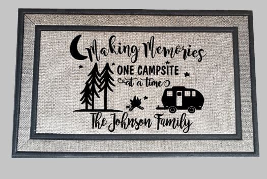 Making Memories One Campsite at a Time Personalized Doormat - Premium Quality - Custom Design