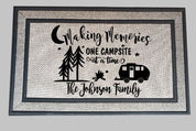 Making Memories One Campsite at a Time Camping Door Mat - Outdoor Rustic Gift