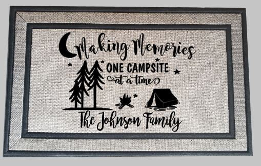 Making Memories One Campsite at a Time Personalized Doormat - Premium Quality - Custom Design