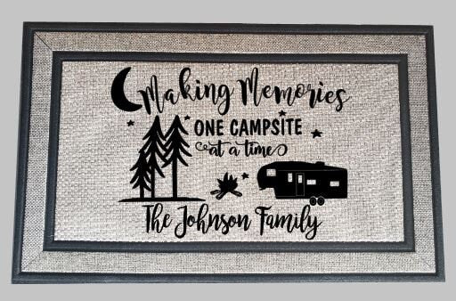 Making Memories One Campsite at a Time Personalized Doormat - Premium Quality - Custom Design