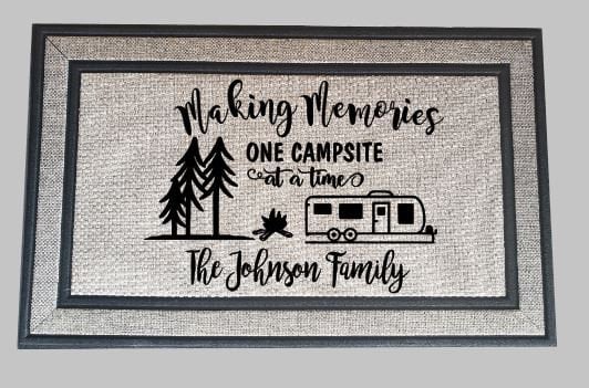 Making Memories One Campsite at a Time Personalized Doormat - Premium Quality - Custom Design