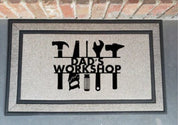 Dad's Workshop Father's Day Doormat - Personalized Gift for the Handyman Dad