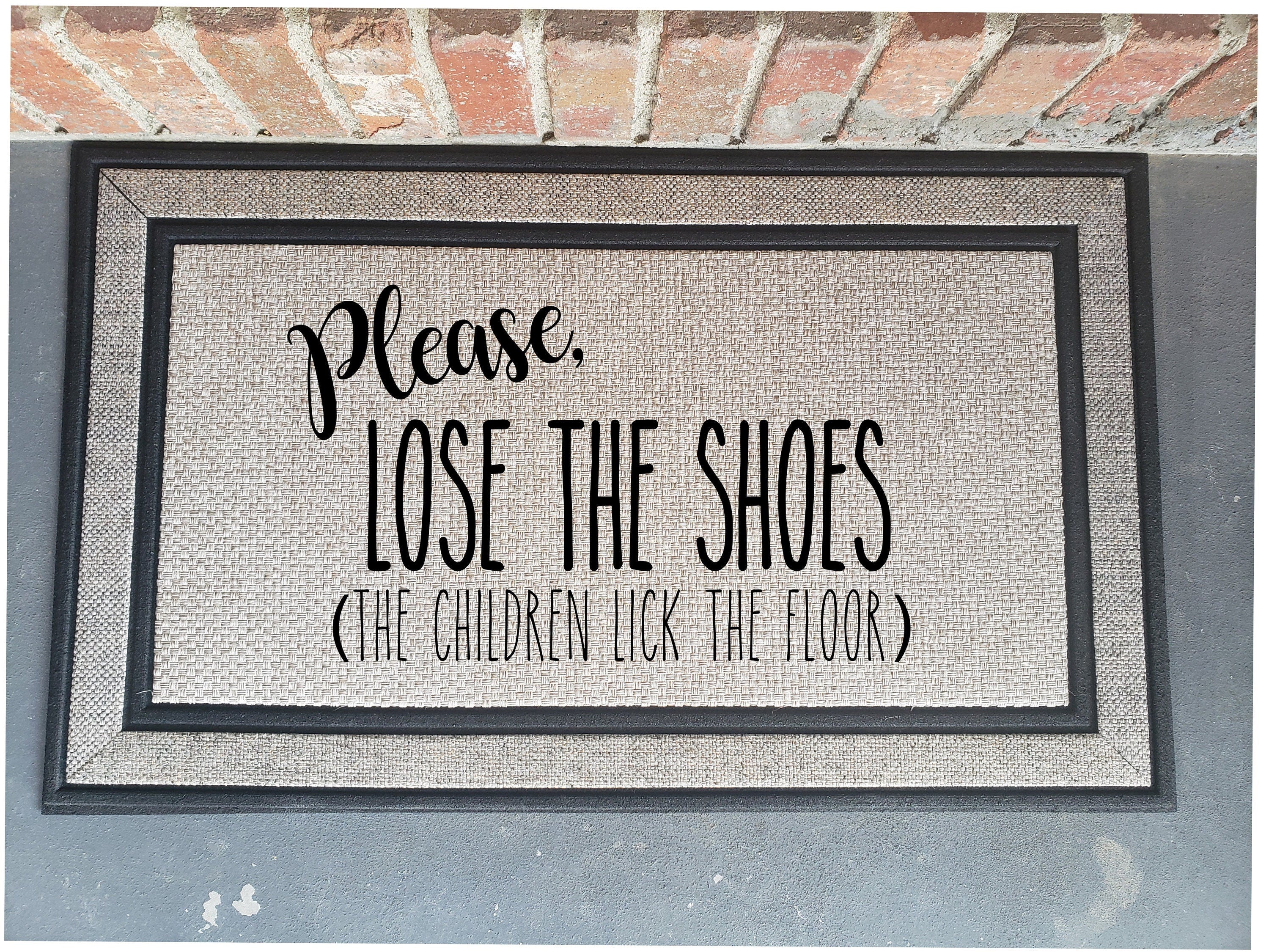 Funny Children Lick the Floor Doormat | Christmas Gift Idea