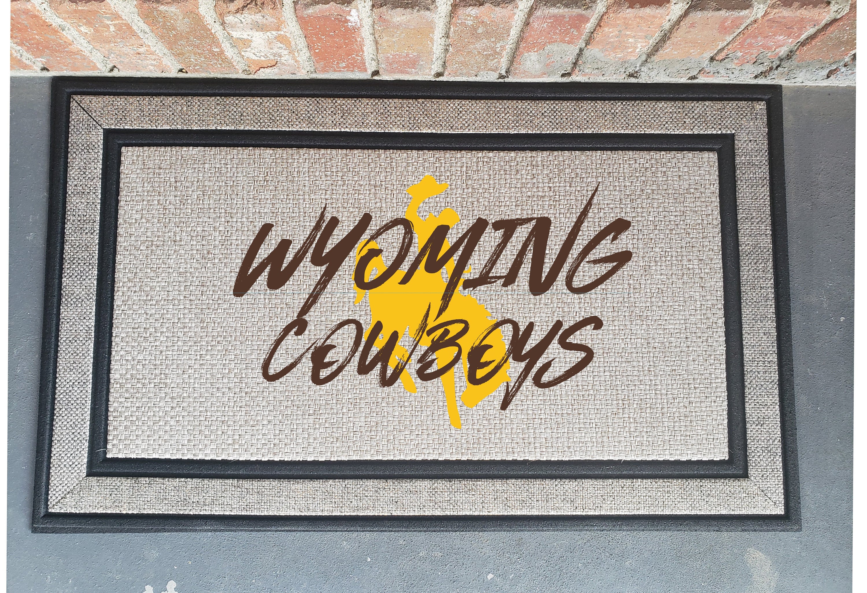 Wyoming Cowboys Officially Licensed Door Mat | High-Quality Doormat