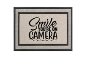 Smile You're on Camera Doormat – Funny Welcome Mat for Security