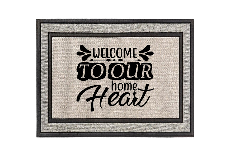 Welcome to Our Home Heart Doormat – Heartwarming and Inviting Welcome Mat