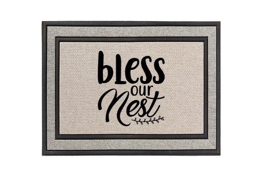 Bless Our Nest Doormat – Warm and Inviting Welcome Mat