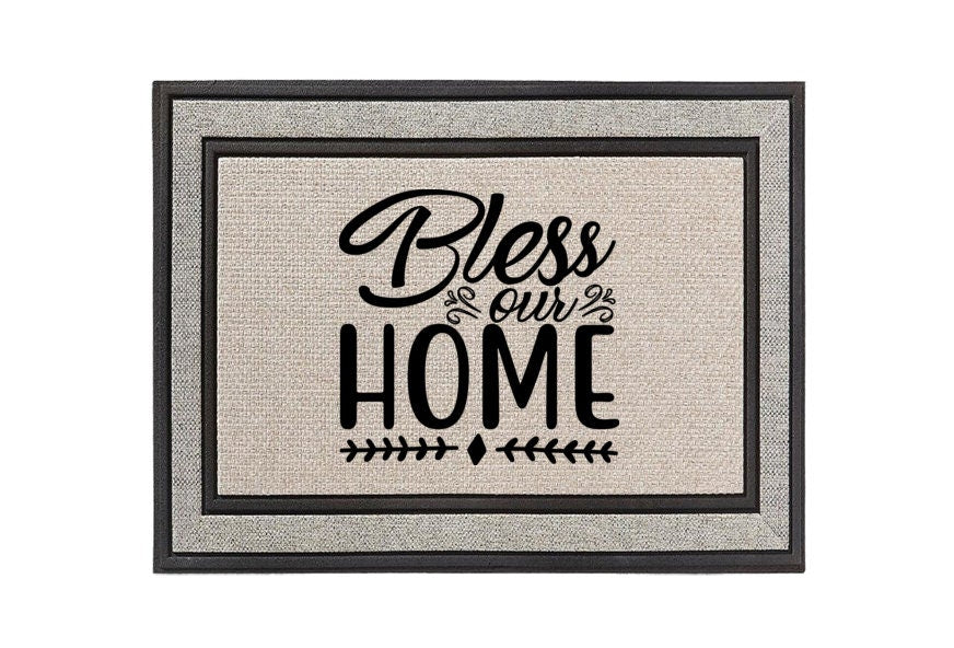 Bless Our Home Doormat – Warm and Inviting Welcome Mat