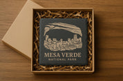 Mesa Verde National Park Slate Coaster – Natural Stone Drink Coaster  | Rustic Home Decor | Gift for National Parks
