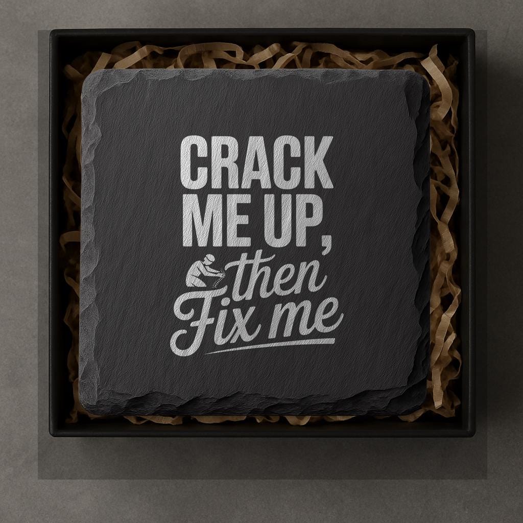 Chiropractor Slate Coasters – Funny and Functional Gift for Chiropractors and Patients