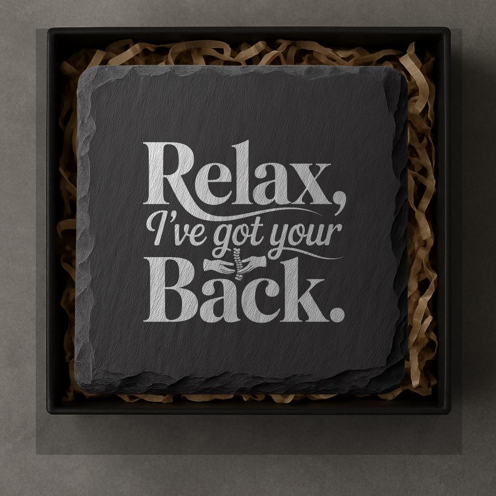 Chiropractor Slate Coasters – Funny and Functional Gift for Chiropractors and Patients