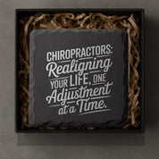Chiropractor Slate Coasters – Funny and Functional Gift for Chiropractors and Patients
