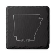 Arkansas Slate Coasters 4x4 Laser Engraved Stone Drink Coasters Arkansas Home Décor Natural State Established 1836 Gift Set