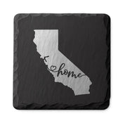 California Slate Coasters 4x4 Laser Engraved Stone Drink Coasters California Home Décor Golden State Established 1850 Gift
