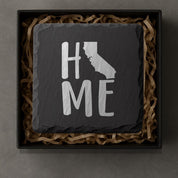 California Slate Coasters 4x4 Laser Engraved Stone Drink Coasters California Home Décor Golden State Established 1850 Gift
