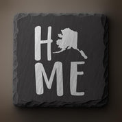 Alaska Slate Coasters 4x4 Laser Engraved Stone Drink Coasters Alaska Home Décor Last Frontier Established 1959 Gift