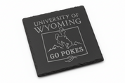University of Wyoming Slate Coaster – "The World Needs More Cowboys" | Laser Engraved | Rustic Cowboy Gift - UW