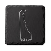 Delaware Slate Coasters 4x4 Laser Engraved Stone Drink Coasters Delaware Home Décor First State Established 1787 Gift