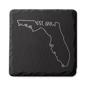 Florida Slate Coasters 4x4 Laser Engraved Stone Drink Coasters Florida Home Décor Sunshine State Established 1845 Gift