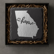 Georgia Slate Coasters 4x4 Laser Engraved Stone Drink Coasters Georgia Home Décor Peach State Established 1788 Gift
