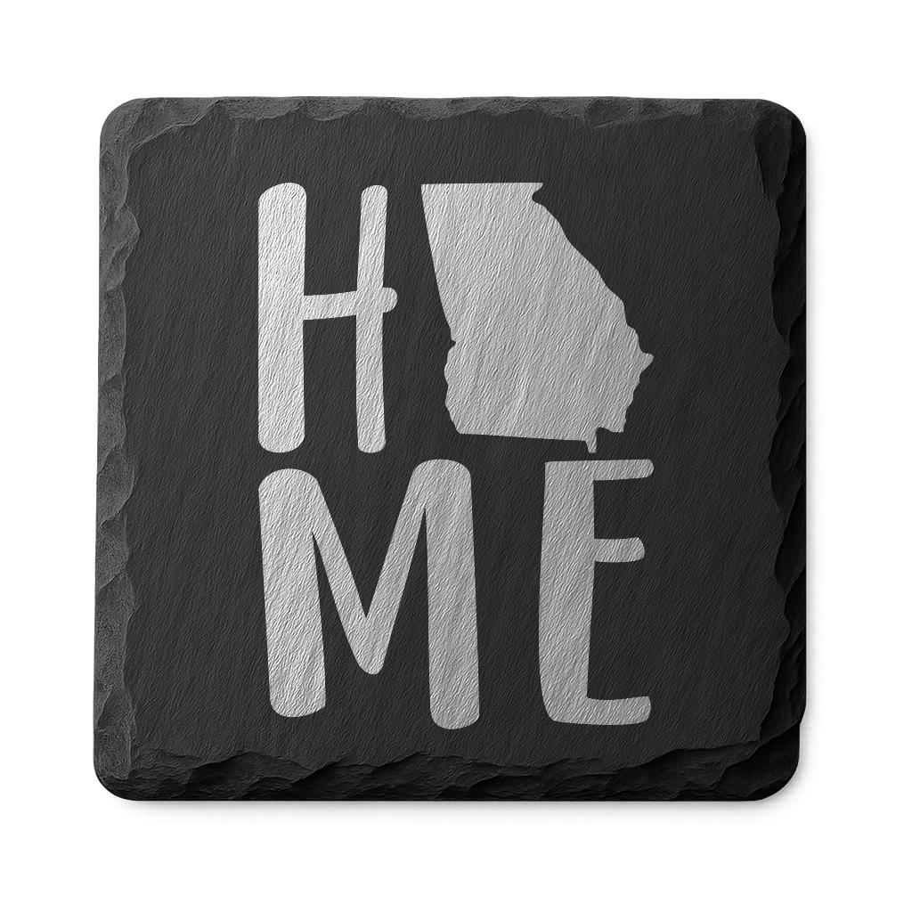 Georgia Slate Coasters 4x4 Laser Engraved Stone Drink Coasters Georgia Home Décor Peach State Established 1788 Gift