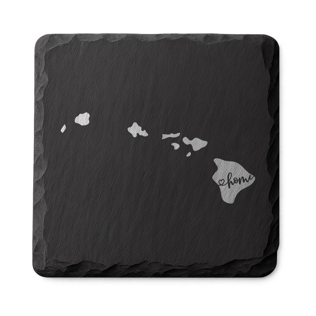 Hawaii Slate Coasters 4x4 Laser Engraved Stone Drink Coasters Hawaii Home Decor Aloha State Established 1959 Gift
