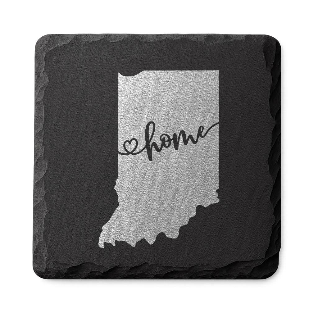 Indiana Slate Coasters 4x4 Laser Engraved Stone Drink Coasters Indiana Home Decor Hoosier State Established 1816 Gift