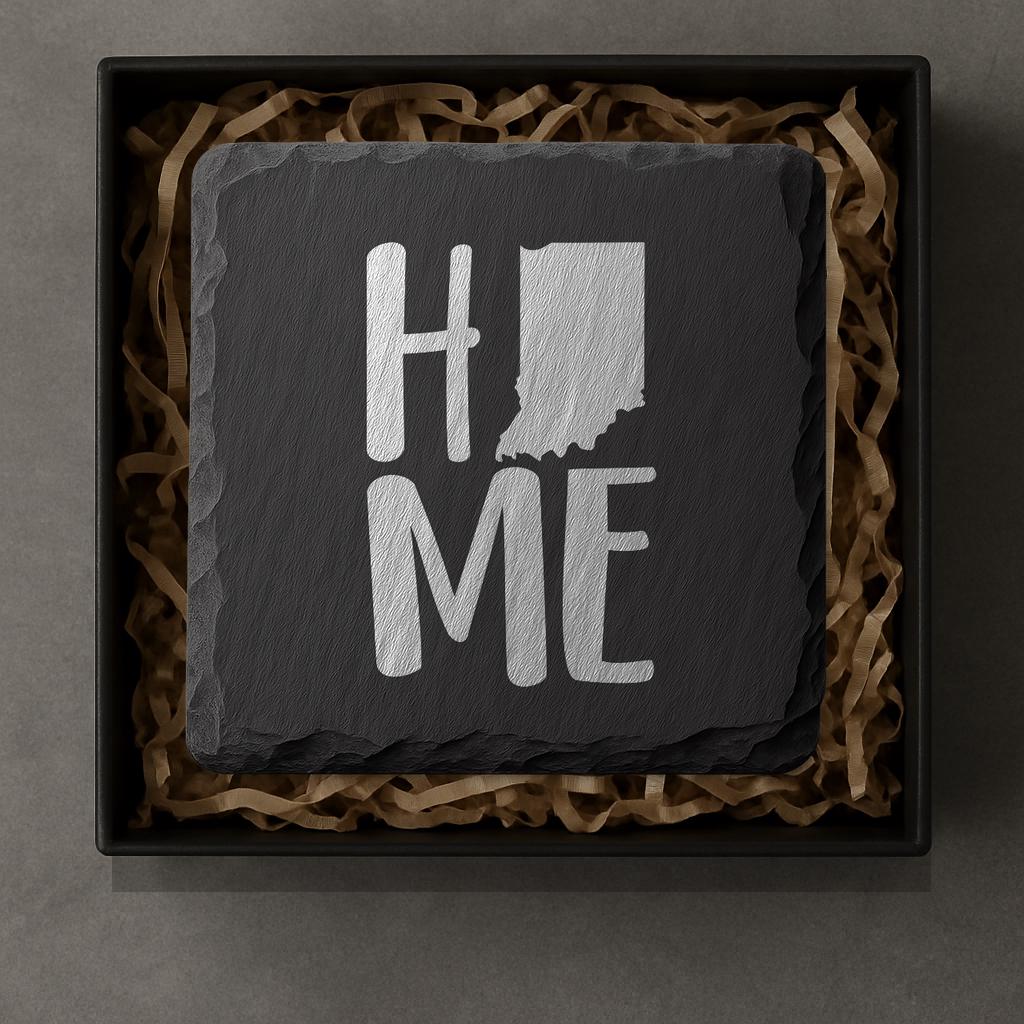 Indiana Slate Coasters 4x4 Laser Engraved Stone Drink Coasters Indiana Home Decor Hoosier State Established 1816 Gift