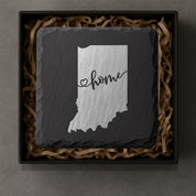 Indiana Slate Coasters 4x4 Laser Engraved Stone Drink Coasters Indiana Home Decor Hoosier State Established 1816 Gift