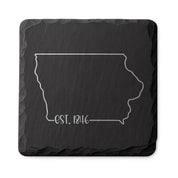 Iowa Slate Coasters 4x4 Laser Engraved Stone Drink Coasters Iowa Home Decor Hawkeye State Established 1846 Gift
