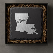 Louisiana Slate Coasters 4x4 Laser Engraved Stone Drink Coasters Louisiana Home Décor Pelican State Established 1812 Gift