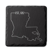 Louisiana Slate Coasters 4x4 Laser Engraved Stone Drink Coasters Louisiana Home Décor Pelican State Established 1812 Gift