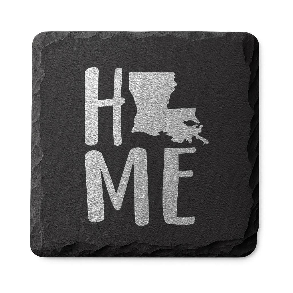 Louisiana Slate Coasters 4x4 Laser Engraved Stone Drink Coasters Louisiana Home Décor Pelican State Established 1812 Gift