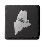 Maine Slate Coasters 4x4 Laser Engraved Stone Drink Coasters Maine Home Décor Pine Tree State Established 1820 Gift