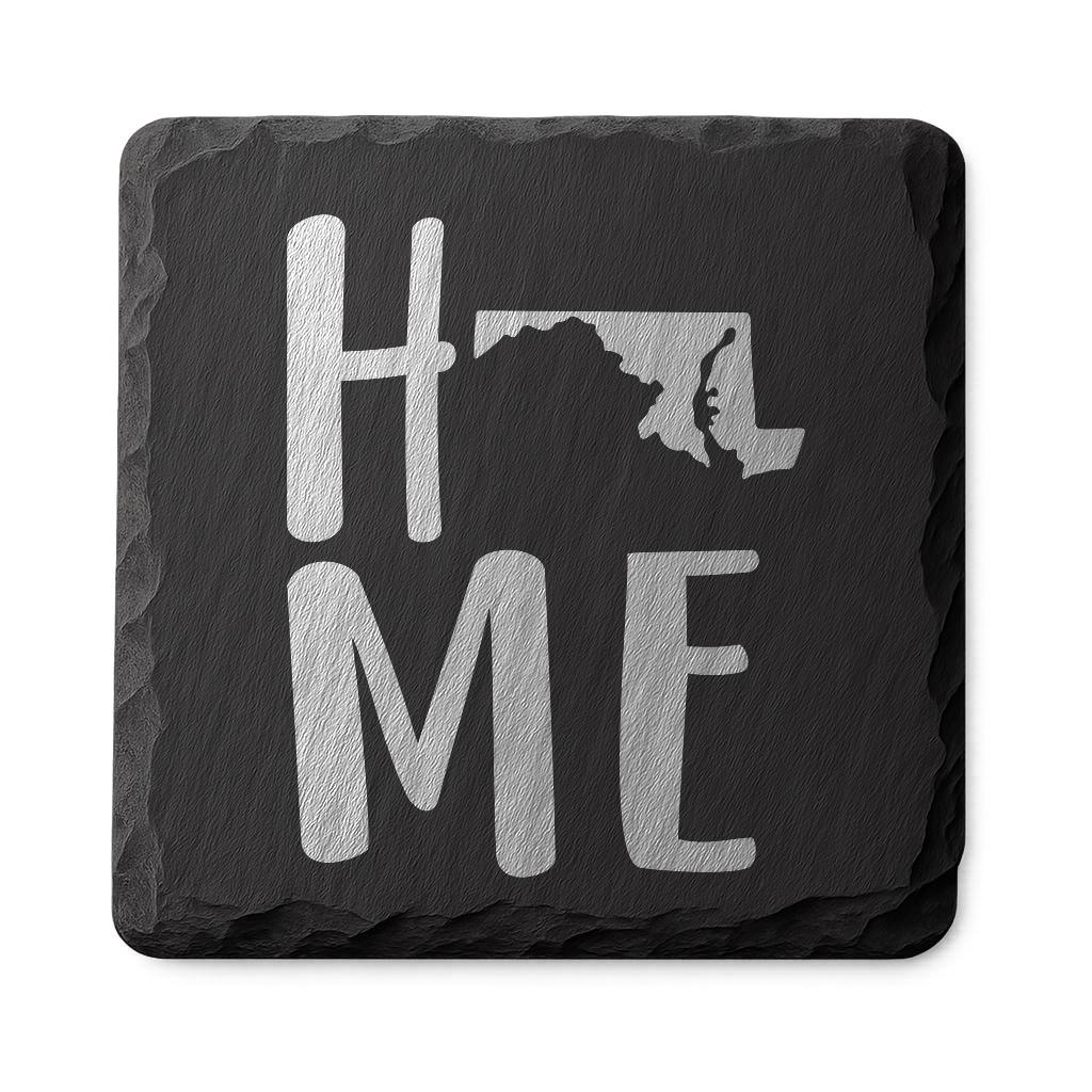 Maryland Slate Coasters 4x4 Laser Engraved Stone Drink Coasters Maryland Home Décor Old Line State Established 1788 Gift