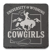 University of Wyoming Slate Coaster – "The World Needs More Cowboys" | Laser Engraved | Rustic Cowboy Gift - UW