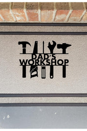 Dad's Workshop Father's Day Doormat - Personalized Gift for the Handyman Dad