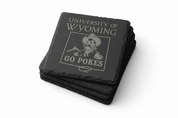 University of Wyoming Slate Coaster – "The World Needs More Cowboys" | Laser Engraved | Rustic Cowboy Gift - UW