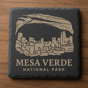 Mesa Verde National Park Slate Coaster – Natural Stone Drink Coaster  | Rustic Home Decor | Gift for National Parks