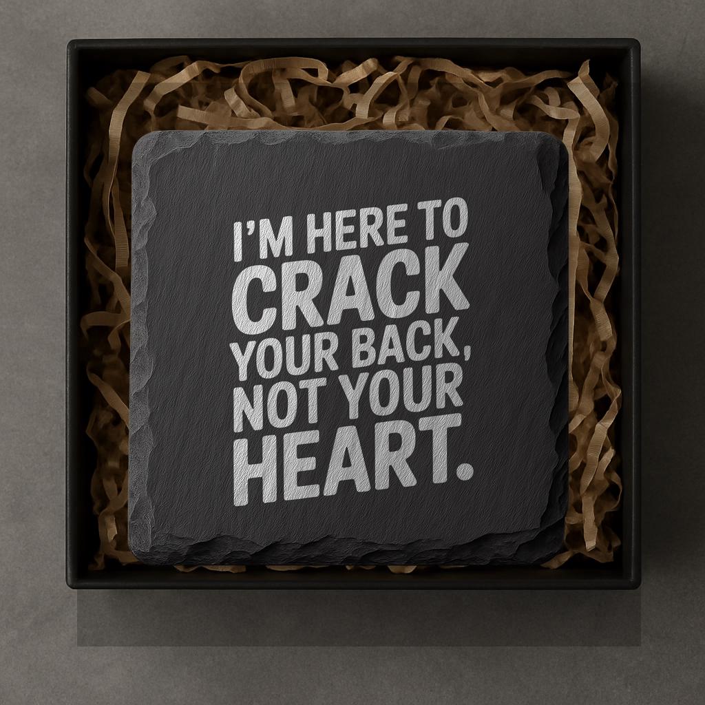 Chiropractor Slate Coasters – Funny and Functional Gift for Chiropractors and Patients