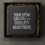 Chiropractor Slate Coasters – Funny and Functional Gift for Chiropractors and Patients