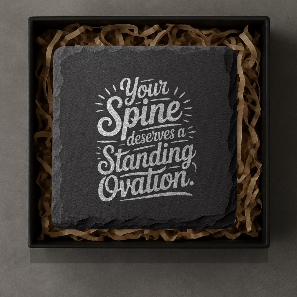 Chiropractor Slate Coasters – Funny and Functional Gift for Chiropractors and Patients