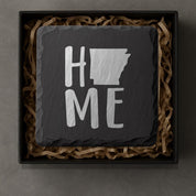 Arkansas Slate Coasters 4x4 Laser Engraved Stone Drink Coasters Arkansas Home Décor Natural State Established 1836 Gift Set