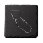 California Slate Coasters 4x4 Laser Engraved Stone Drink Coasters California Home Décor Golden State Established 1850 Gift