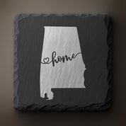 Alabama Slate Coasters 4x4 Laser Engraved Stone Drink Coasters Alabama Home Decor Heart of Dixie Established 1819 Gift