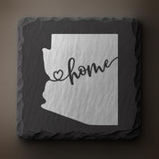Arizona Slate Coasters 4x4 Laser Engraved Stone Drink Coasters Arizona Home Décor Grand Canyon State Established 1912 Gift