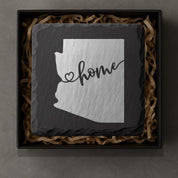 Arizona Slate Coasters 4x4 Laser Engraved Stone Drink Coasters Arizona Home Décor Grand Canyon State Established 1912 Gift