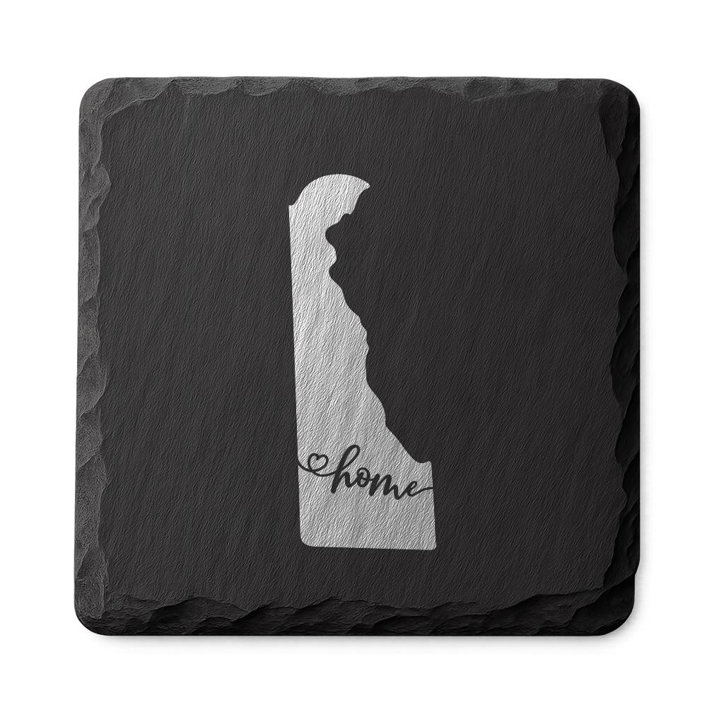 Delaware Slate Coasters 4x4 Laser Engraved Stone Drink Coasters Delaware Home Décor First State Established 1787 Gift