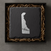 Delaware Slate Coasters 4x4 Laser Engraved Stone Drink Coasters Delaware Home Décor First State Established 1787 Gift