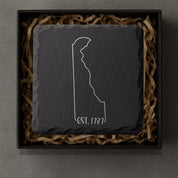 Delaware Slate Coasters 4x4 Laser Engraved Stone Drink Coasters Delaware Home Décor First State Established 1787 Gift